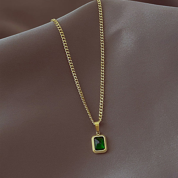 Green Gem Gold - Necklace