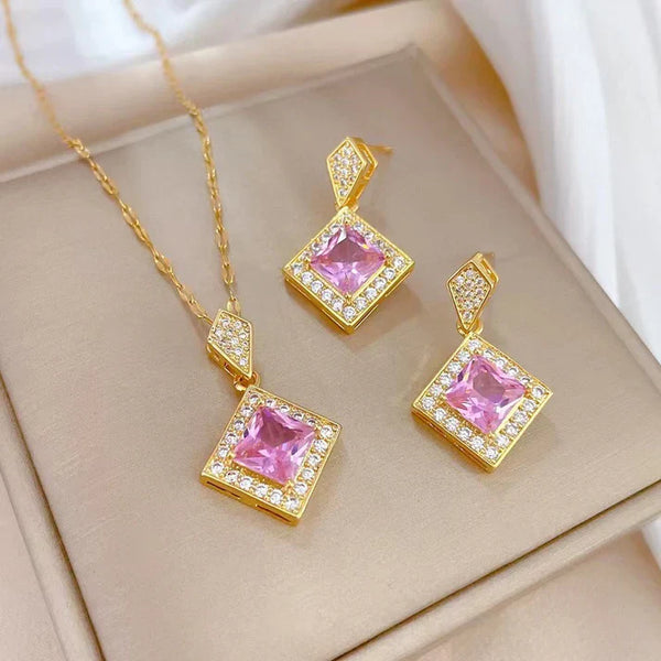 Luxury Diamond Pink - Jewelry Set